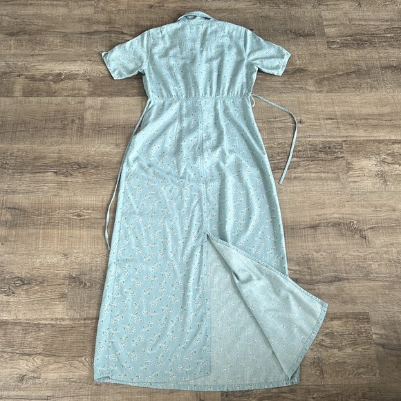 Vintage 90s Liz Claiborne floral print button front midi dress size 2 - Picture 7 of 7